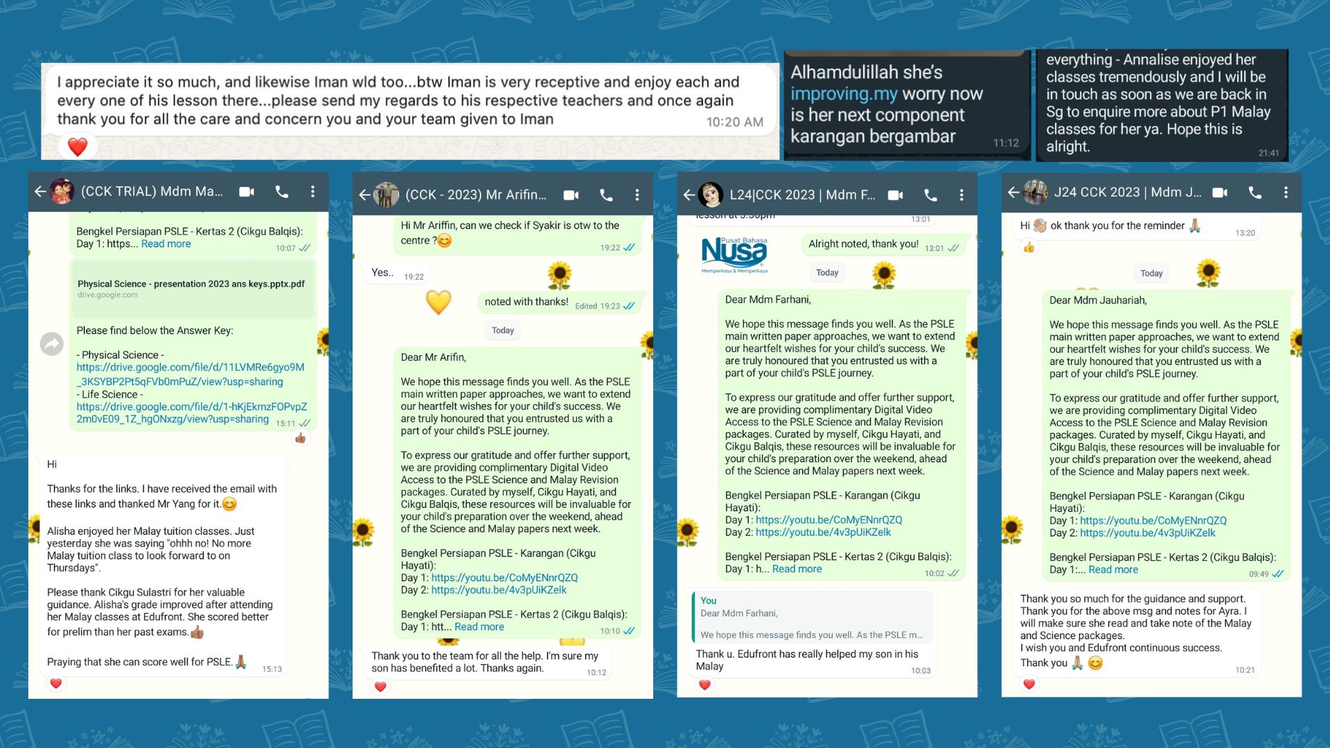 Parents Testimonials